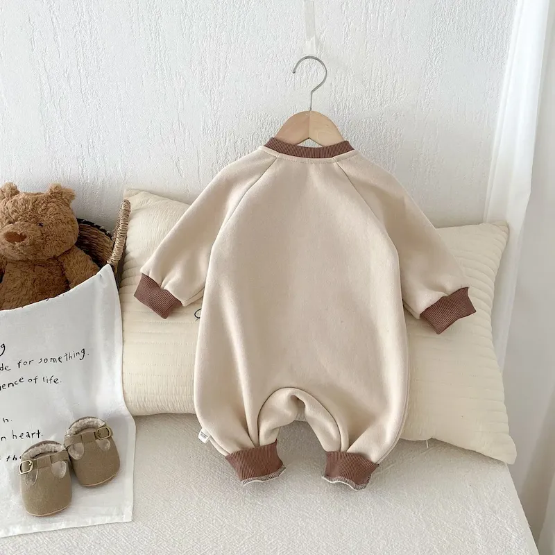 Wholesale Kids Baby Fashion Cartoon Winter Thick Long-Sleeve Jumpsuit - Image 2