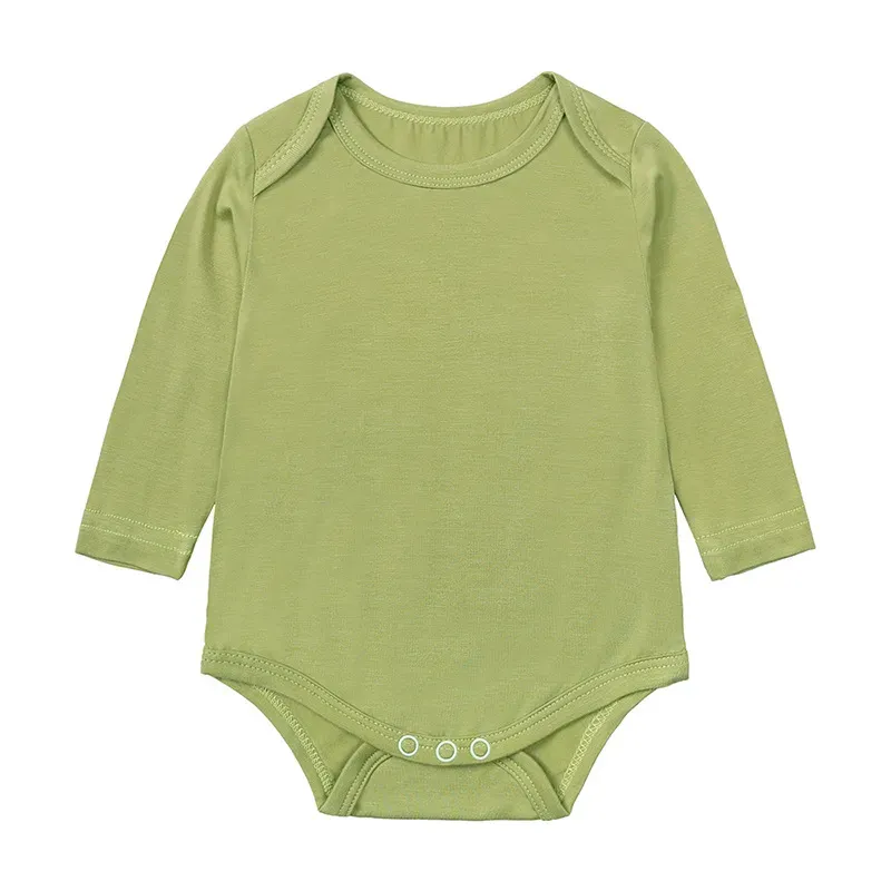 Wholesale Kids Baby Boys Girls Casual Cute Solid Color Long Sleeve Romper - Image 7