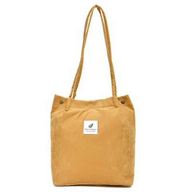 Women Fashion Large Capacity Corduroy Tote Bag - Image 2