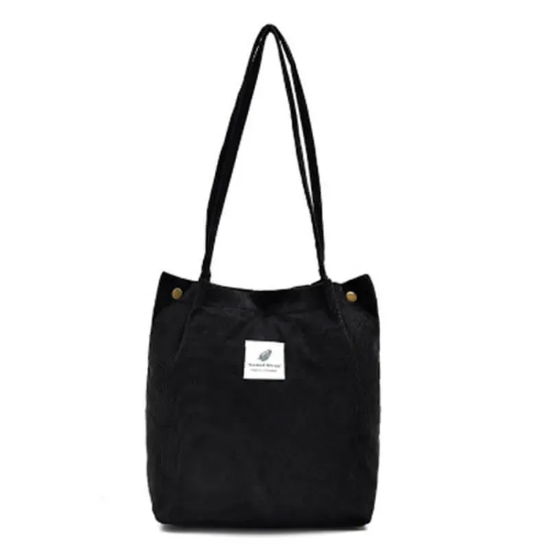 Women Fashion Large Capacity Corduroy Tote Bag - Image 7