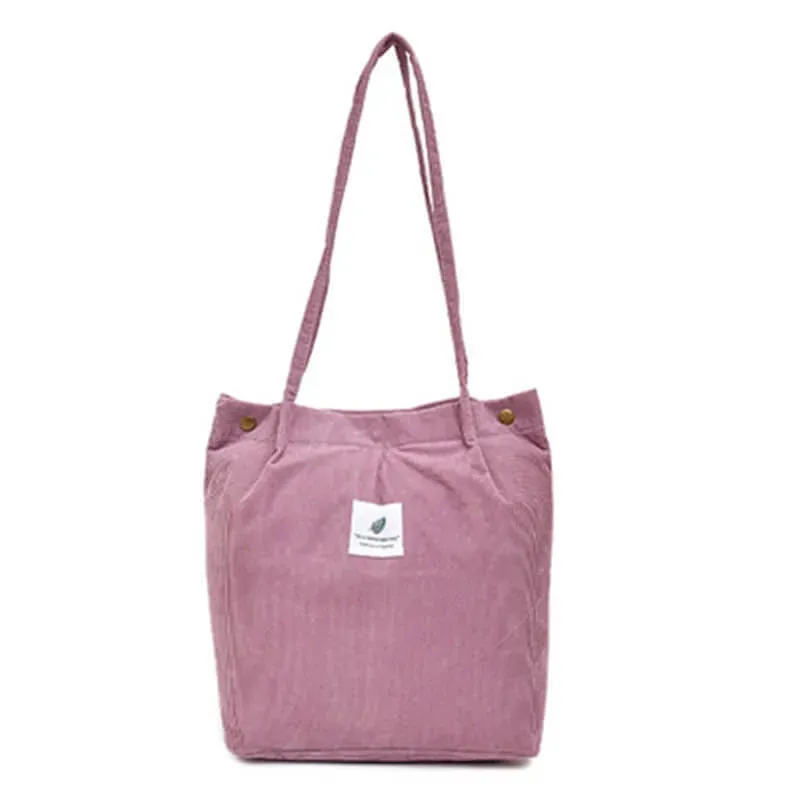 Women Fashion Large Capacity Corduroy Tote Bag - Image 9