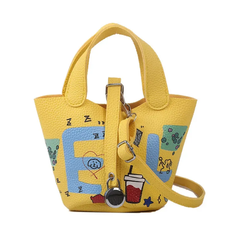 Women Fashion Cartoon Printing PU Leather Crossbody Bags