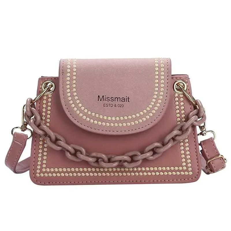 Women Fashion Adjustable Strap Square Flap Bag