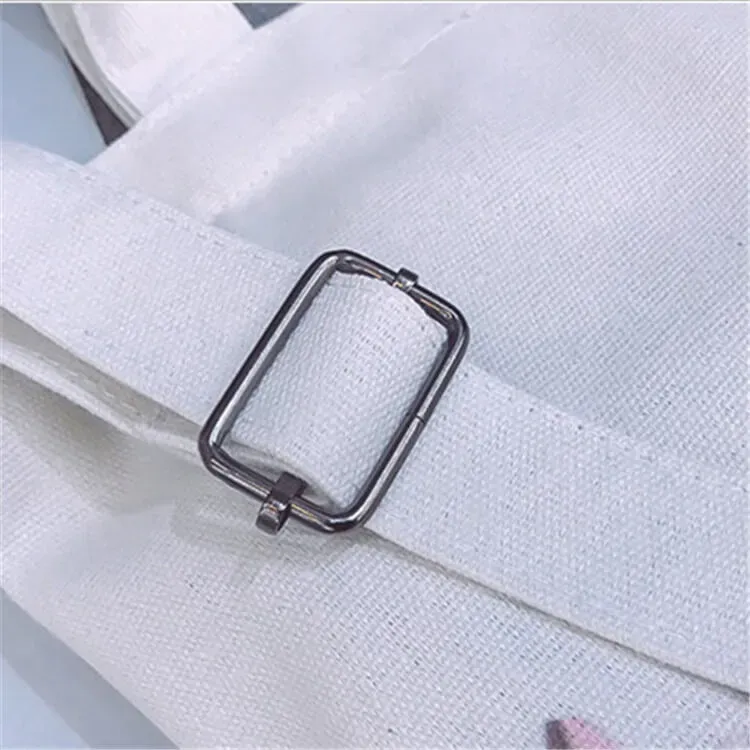 Women Fashion Cartoon Cats Printed Canvas Shoulder Bag - Image 5