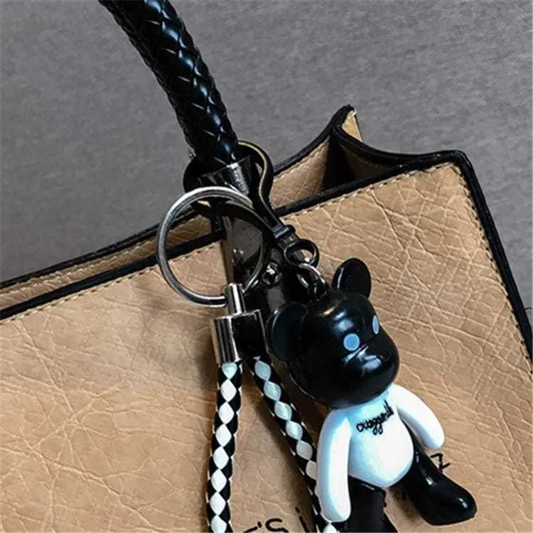 Women Fashion Color Blocking Letter Printed Large Capacity Tote Bag - Image 8