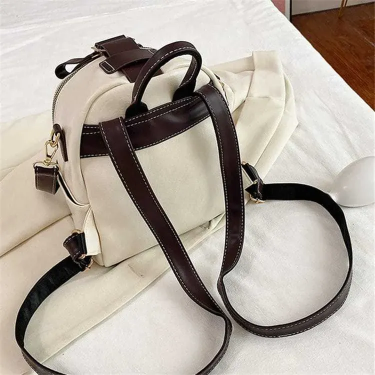 Women Classic Color Blocking Multi-pocket Backpack - Image 6