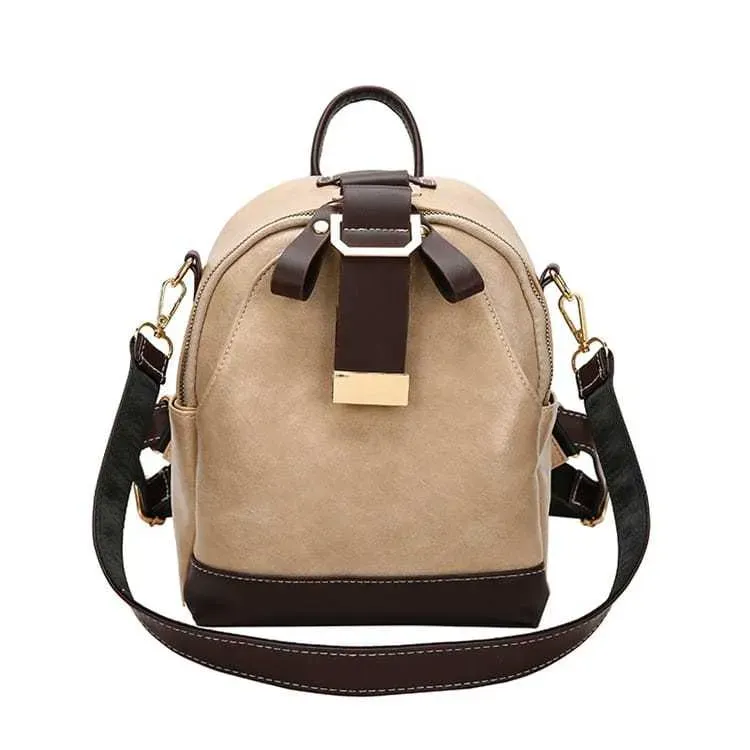 Women Classic Color Blocking Multi-pocket Backpack - Image 8
