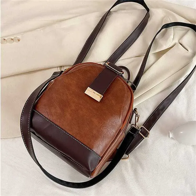 Women Classic Color Blocking Multi-pocket Backpack - Image 15