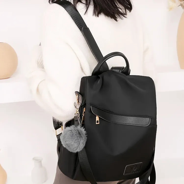 Women Fashion Color Blocking Patchwork Large Capacity Backpack - Image 6