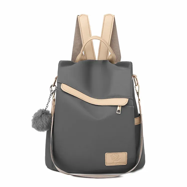 Women Fashion Color Blocking Patchwork Large Capacity Backpack - Image 7