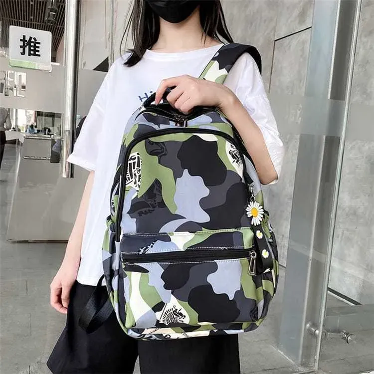 Unisex Fashion Zipper Camouflage Large Capacity Backpack