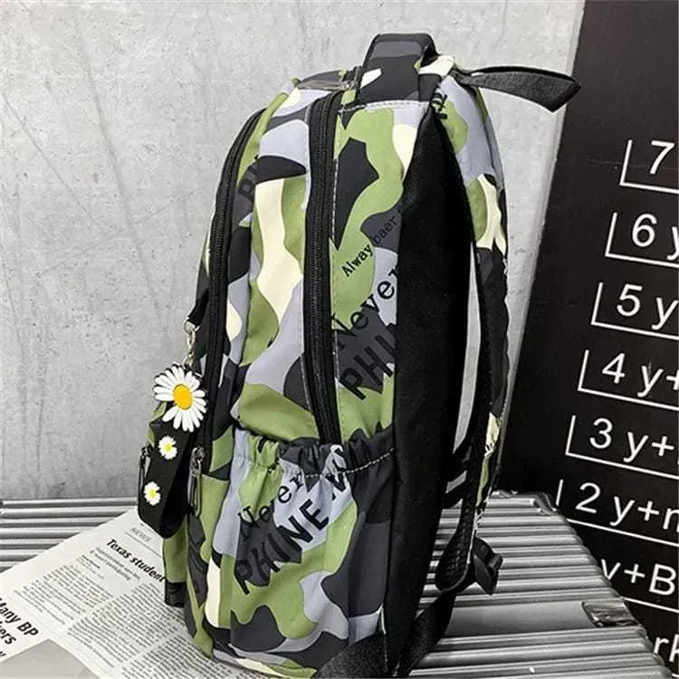 Unisex Fashion Zipper Camouflage Large Capacity Backpack - Image 3