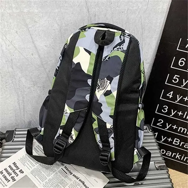 Unisex Fashion Zipper Camouflage Large Capacity Backpack - Image 4