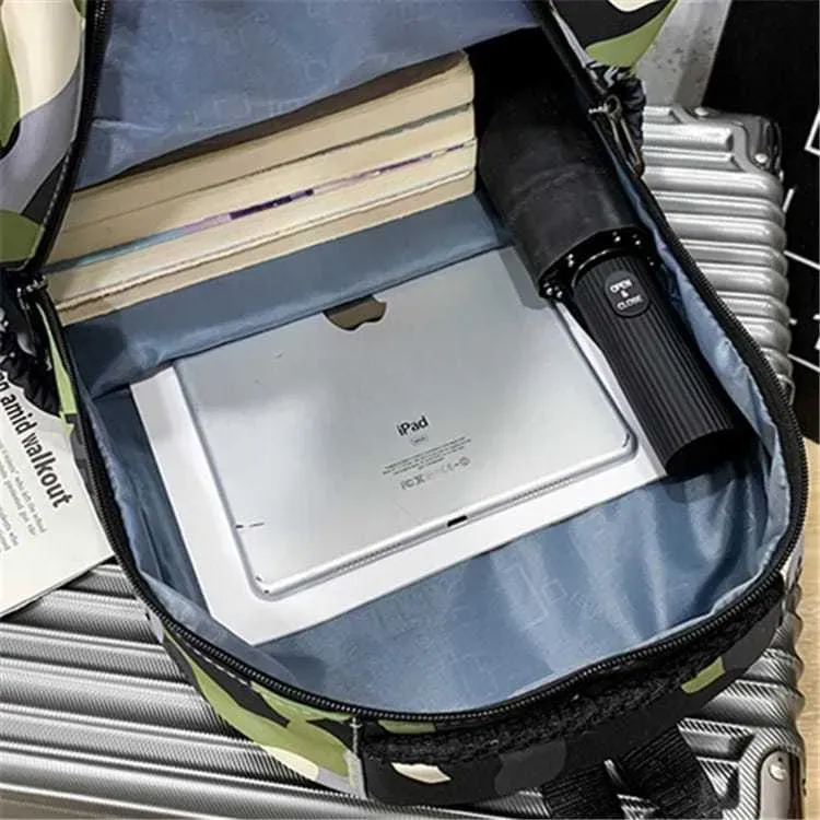 Unisex Fashion Zipper Camouflage Large Capacity Backpack - Image 6