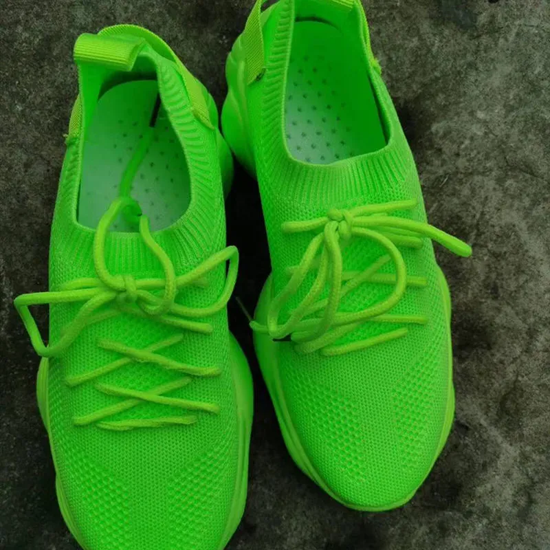 Women Fashion Casual Solid Color Breathable Mesh Sneakers - Image 4