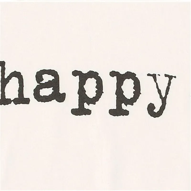 Wholesale Wholesale Boy Girl Happy Print Short Sleeves Casual Tee - Image 8