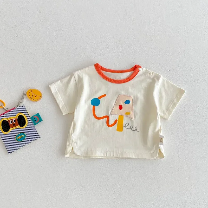 Wholesale Kids Boys Girls Stripe Cartoon T-Shirt - Image 8