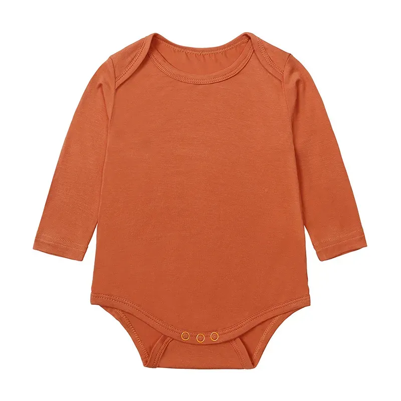 Wholesale Kids Baby Boys Girls Casual Cute Solid Color Long Sleeve Romper - Image 11