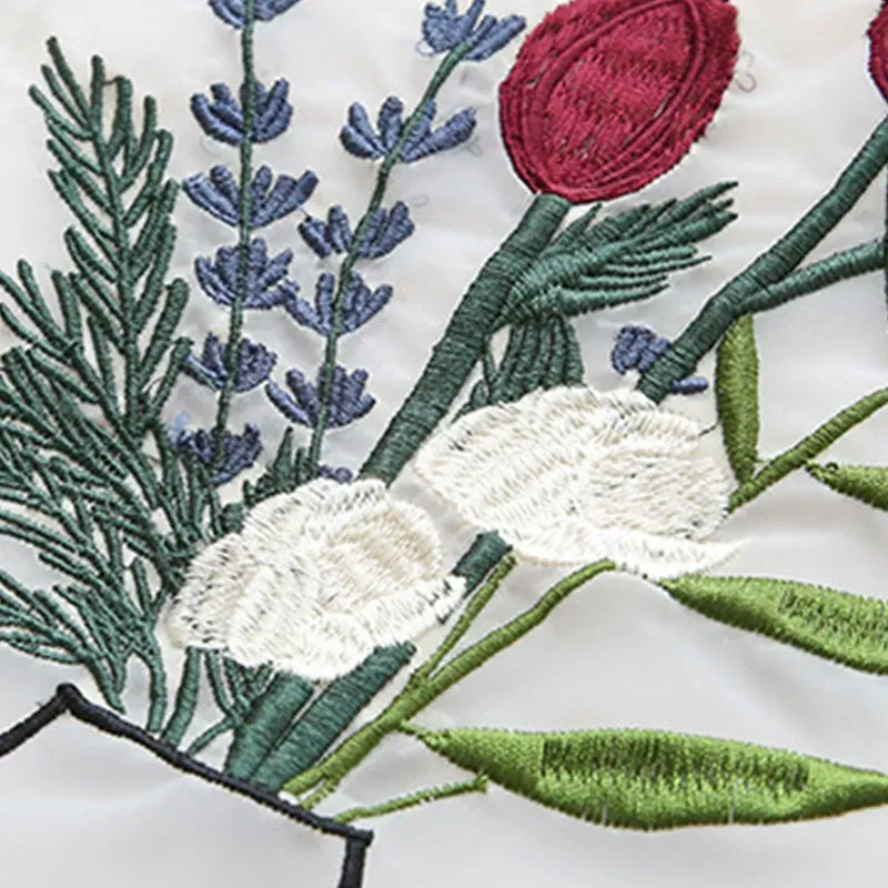 Transparent Organza Embroidery Hand Bag - Image 3