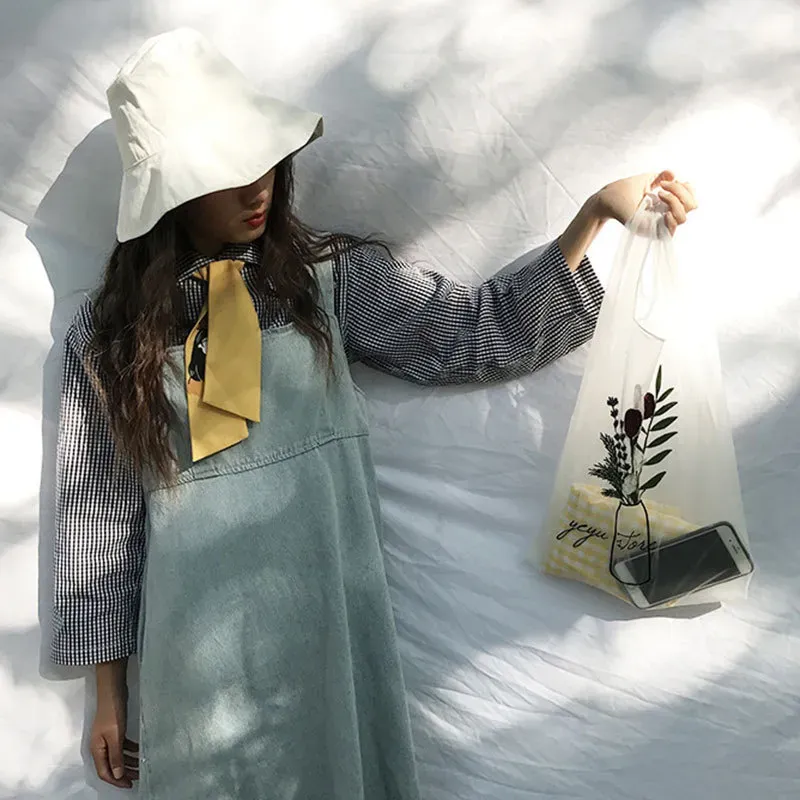 Transparent Organza Embroidery Hand Bag - Image 7