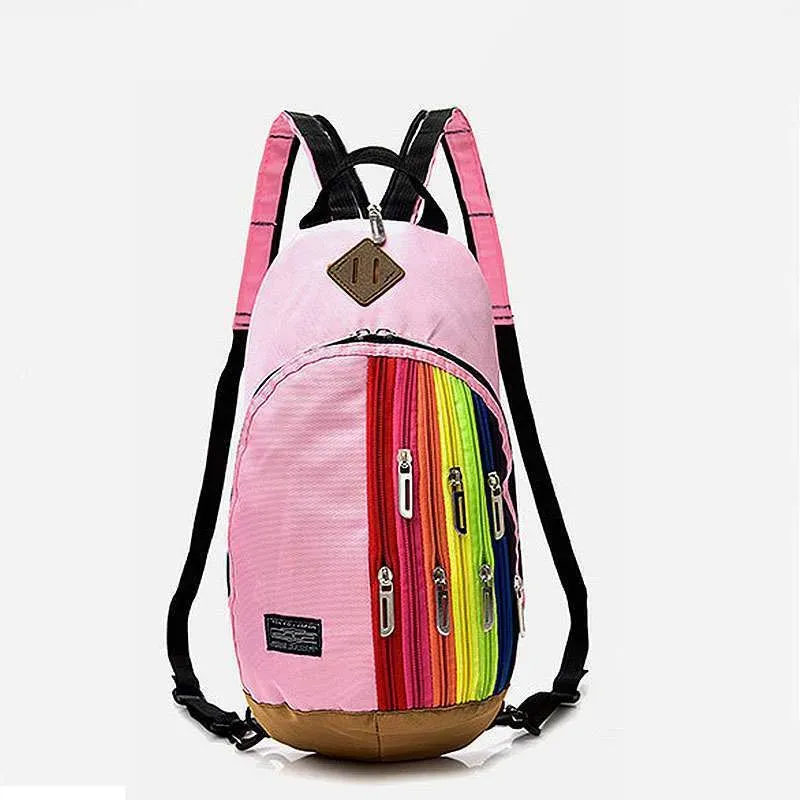 Fashion Trendy Rainbow Color Crossbody Chest Bag Backpack - Image 7