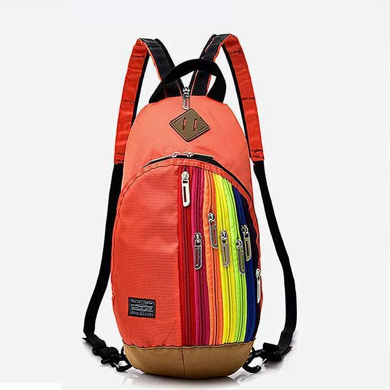 Fashion Trendy Rainbow Color Crossbody Chest Bag Backpack - Image 9