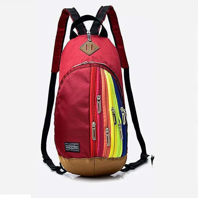 Fashion Trendy Rainbow Color Crossbody Chest Bag Backpack - Image 14