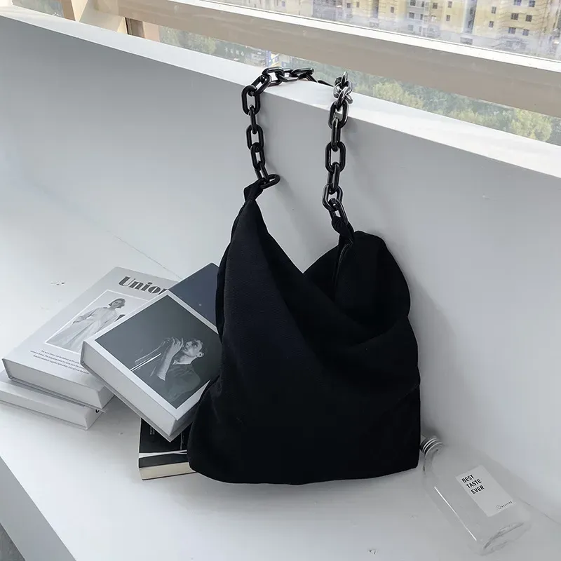 Women Daily Corduroy Vintage Leopard Pattern Thick Chain Warm Soft Shoulder Bags - Image 8