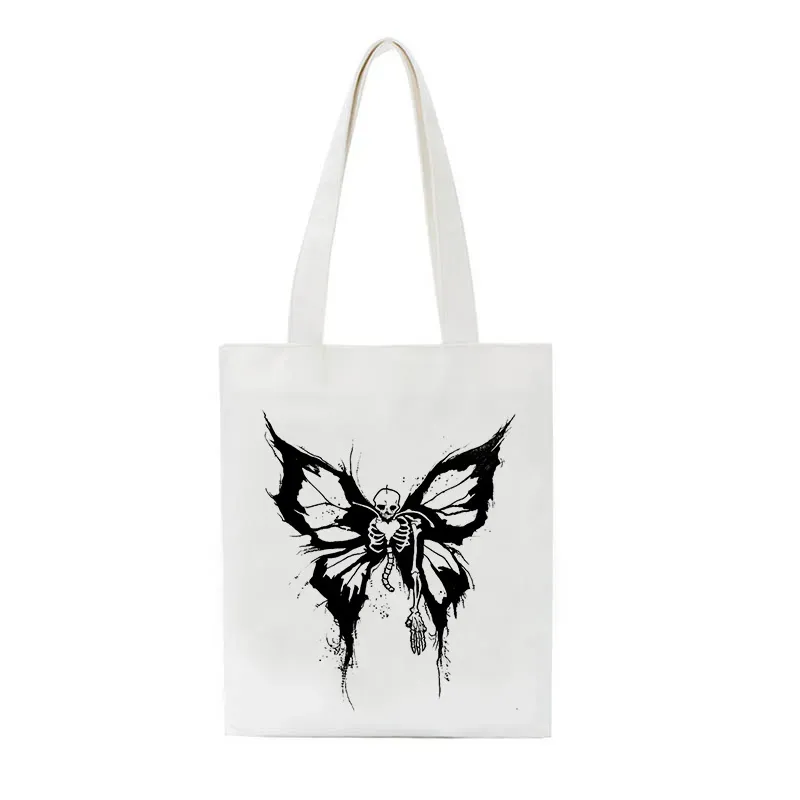 Women Cute Cartoon Graphic Print Large Capacity Canvas Tote Bag - Image 8