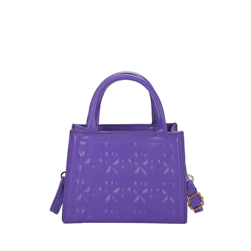 Simple Solid Color Indentation Shoulder Bag - Image 6
