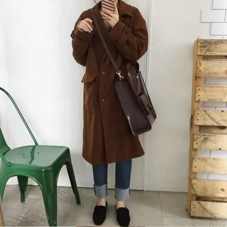 Women'S Fashion Retro Large Capacity Pu Leather Handbag - Image 3