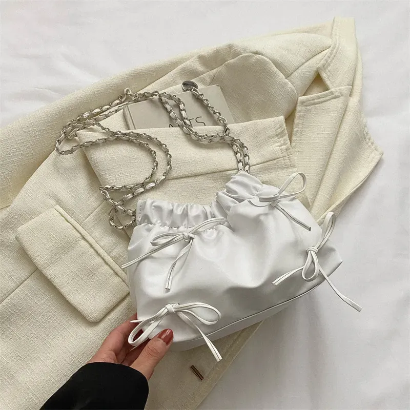 Women Fashion Casual Large Capacity PU Bucket Shoulder Bag - Image 7