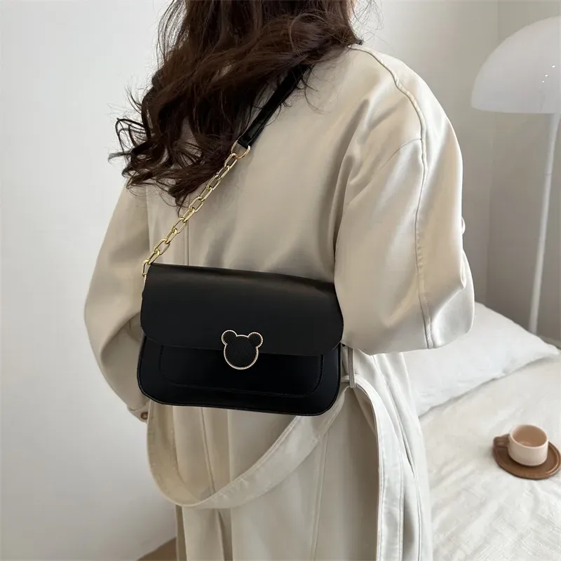 Women Fashion Casual Square Flap PU Shoulder Bag - Image 3