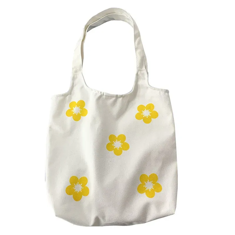 Women Fashion Floral Print Large Capacity Canvas Tote Bag - Image 4