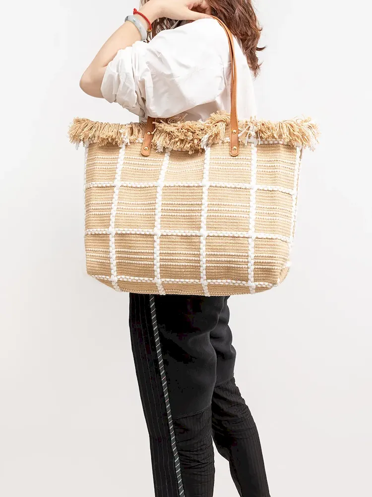 Bohemian Vacation Casual Tassel Large Capacity Tote Bag - Image 3