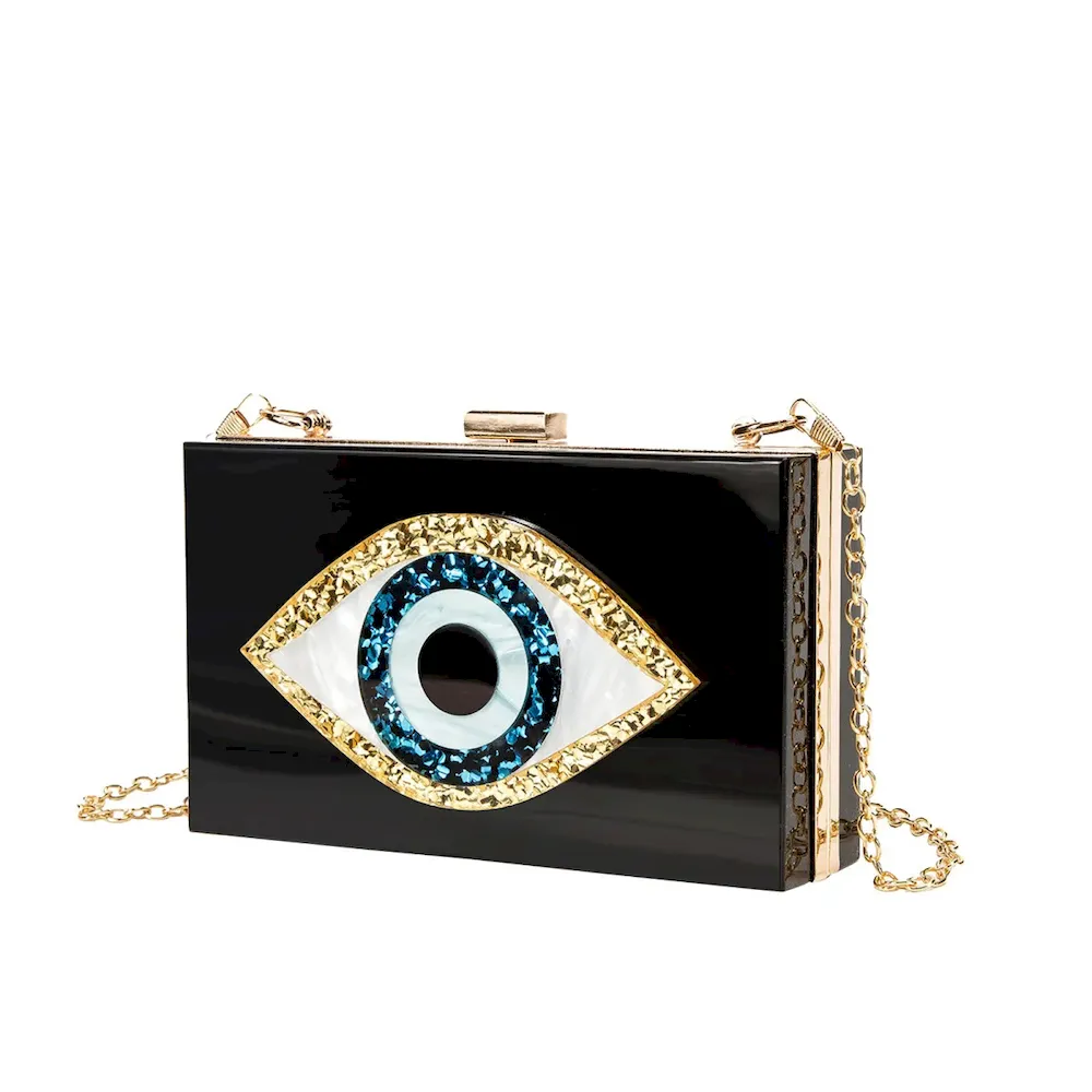Women Elegant Evil Eye Acrylic Evening Bags