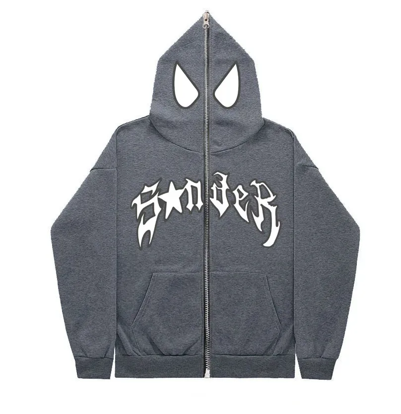 Y2K Unisex Couple Personalized Spider-Print Hoodie - Image 9