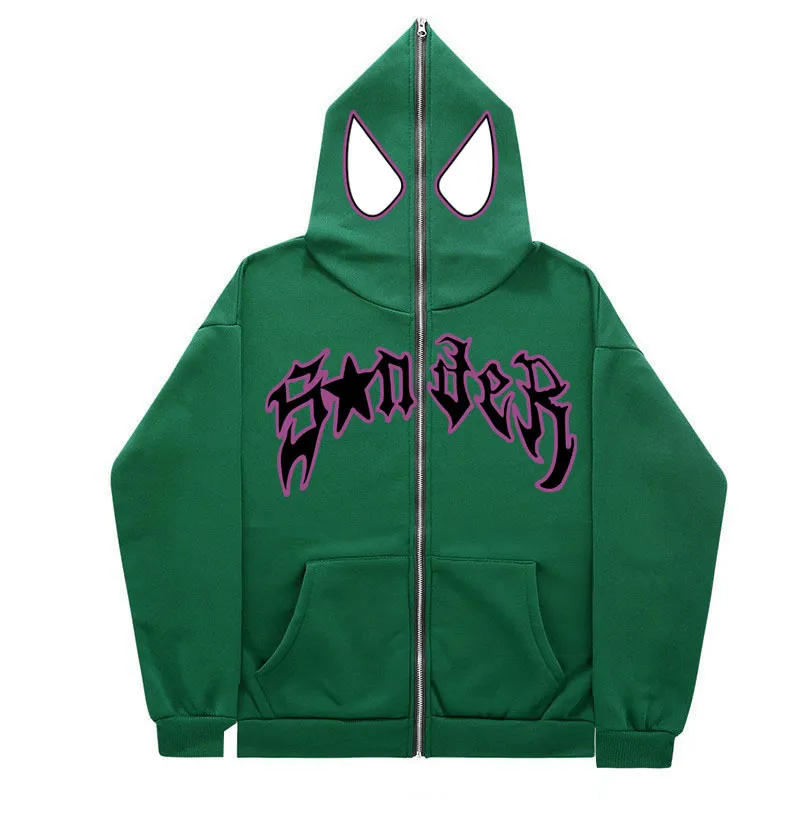 Y2K Unisex Couple Personalized Spider-Print Hoodie - Image 20