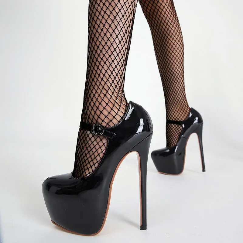 Nightclub Pole Dance Women Sexy Solid Color Waterproof High Heels - Image 3