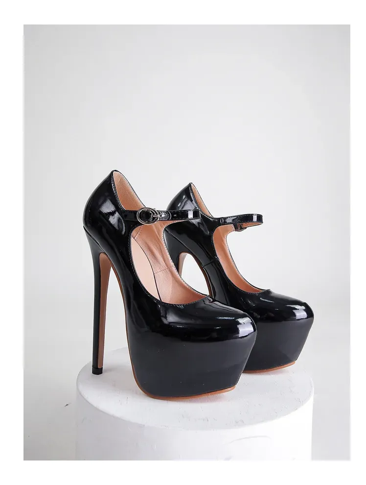 Nightclub Pole Dance Women Sexy Solid Color Waterproof High Heels - Image 5