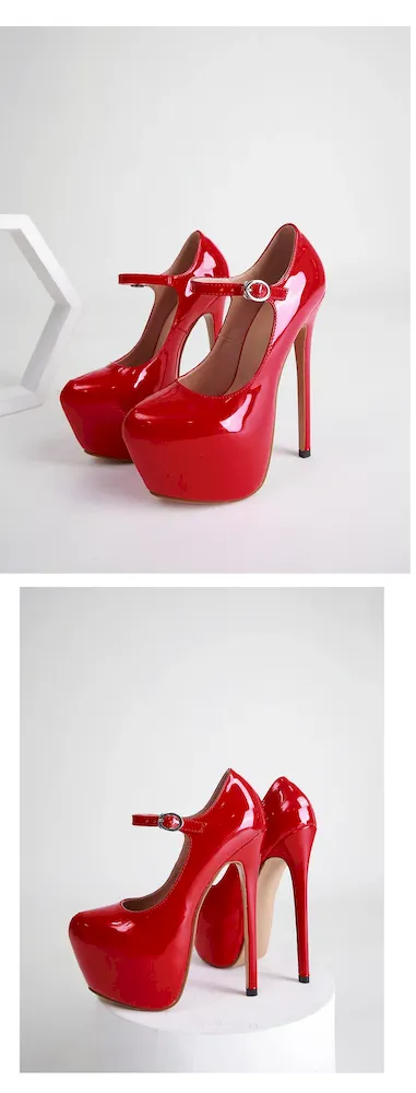 Nightclub Pole Dance Women Sexy Solid Color Waterproof High Heels - Image 6