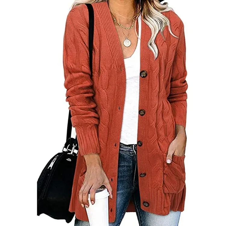 Autumn Winter Women Casual Single-Breasted Knitted Cardigan Jacket - Image 13