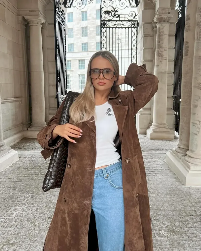 Autumn Winter Women Casual Warm Long Lace-Up Coat - Image 6