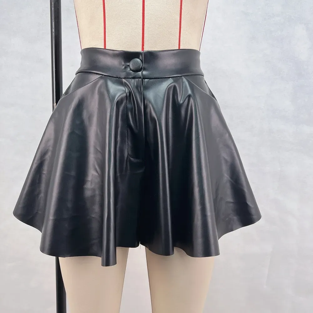Women Fashion High Waist Pu Leather Skirt - Image 5