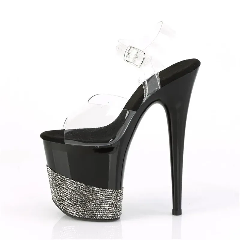 Women Sexy Nightclub Pole Dance Rhinestone 20Cm High Heels
