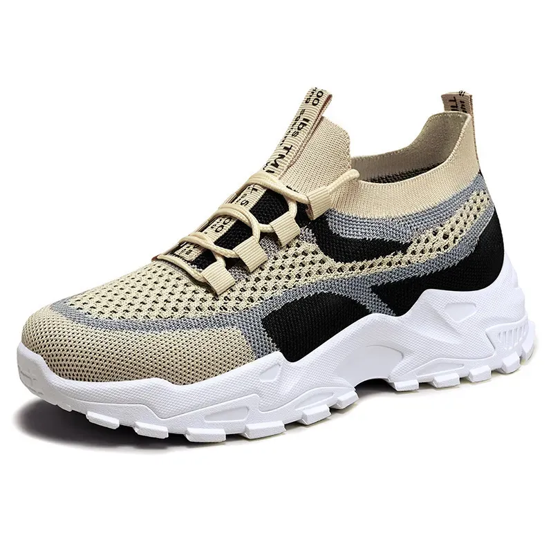 Women Fashion Casual Woven Breathable Mesh Soft Sole Platform Sneakers - Image 11
