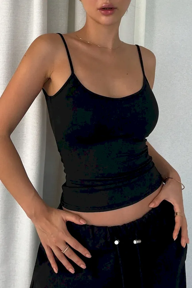 Women Fashion Simple Solid Color Backless Camisole - Image 7