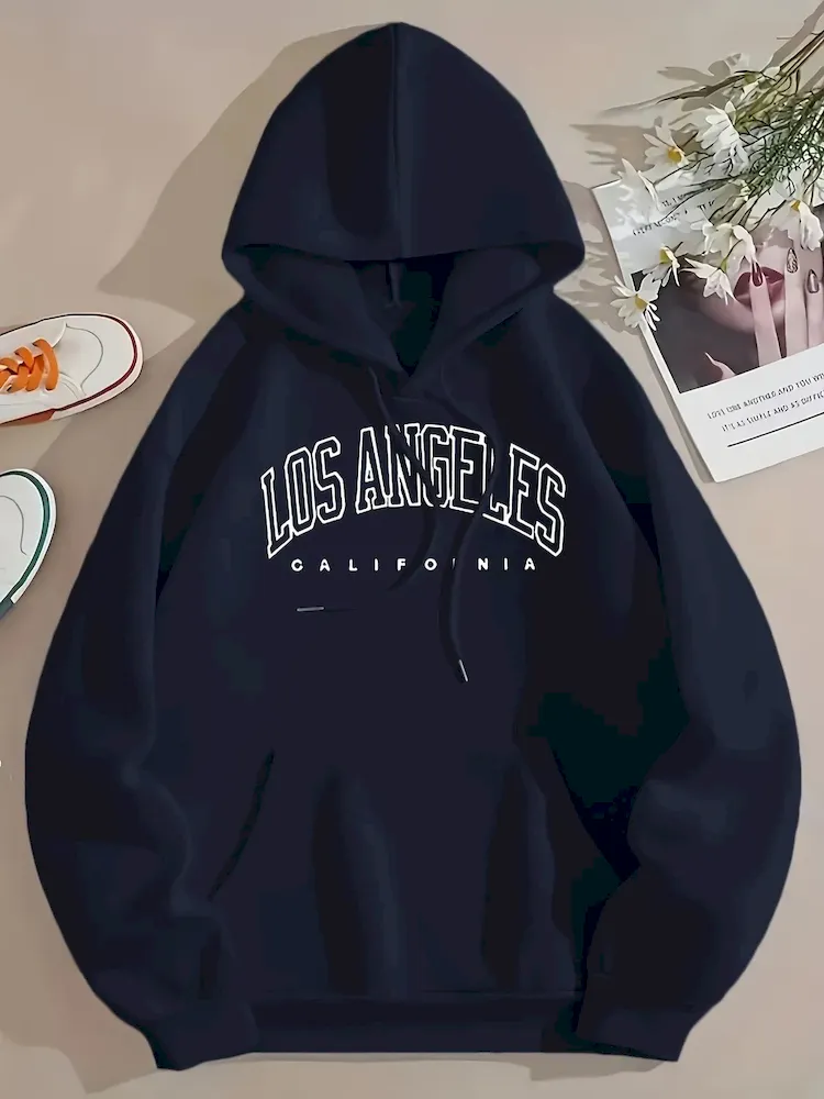 Women Casual Letter-Print Loose Hoodie - Image 6