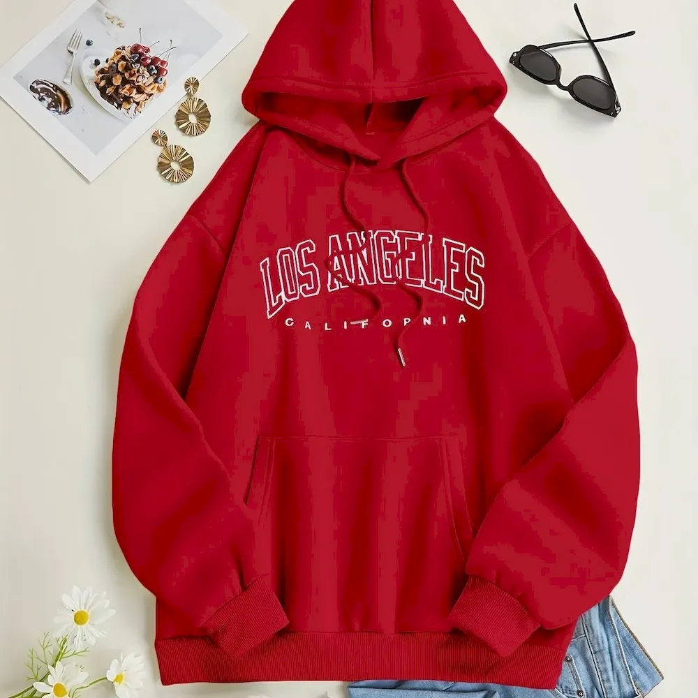 Women Casual Letter-Print Loose Hoodie - Image 9