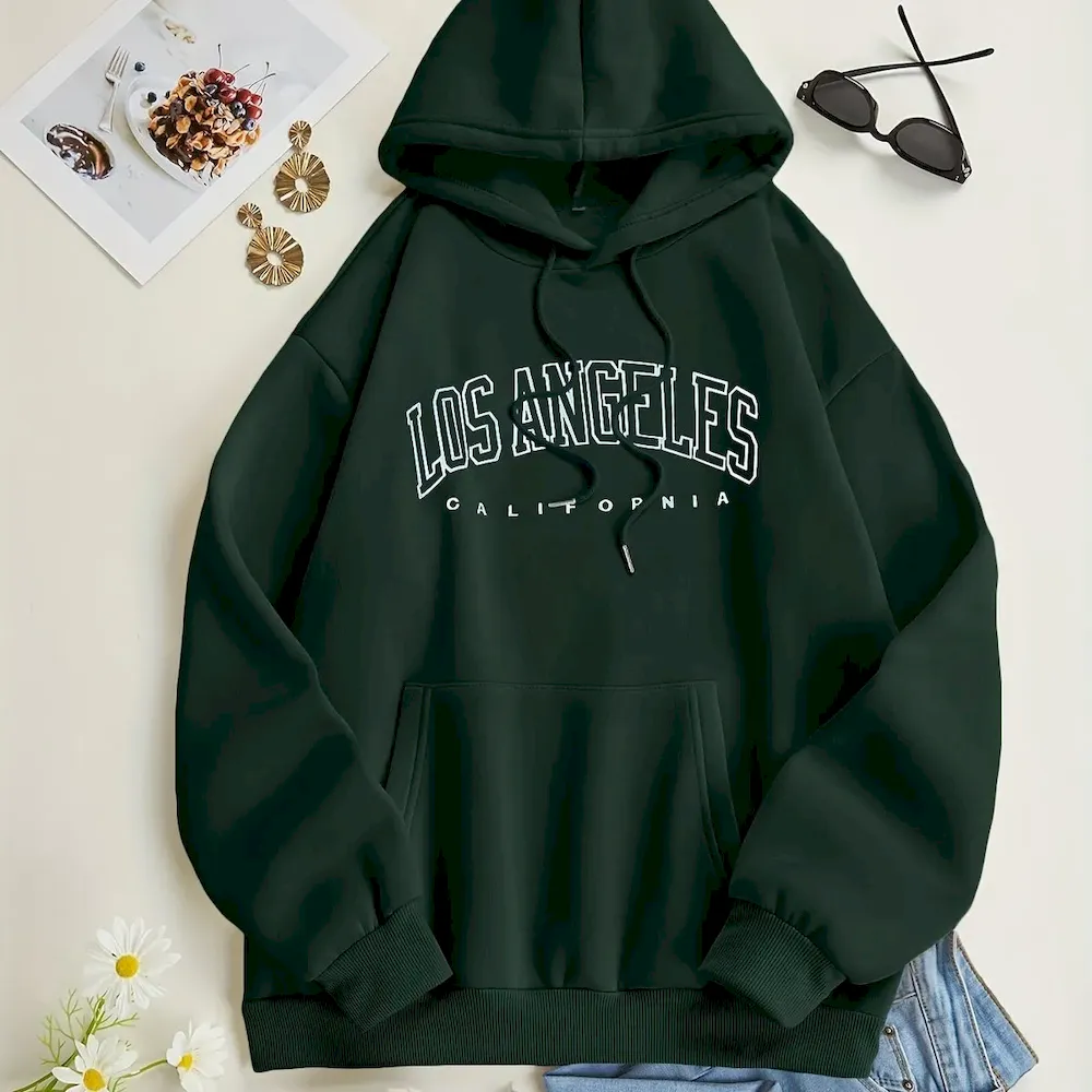Women Casual Letter-Print Loose Hoodie - Image 12